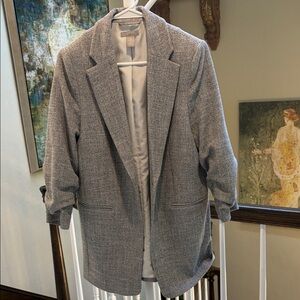 H&M Light Gray Women's Blazer - Soft Textured Finish